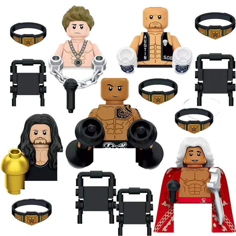 

Новые фигурки рестлеров WWE, строительные блоки, коллекционные модели, аксессуары, украшения, игрушки, подарки в подарочных коробках.