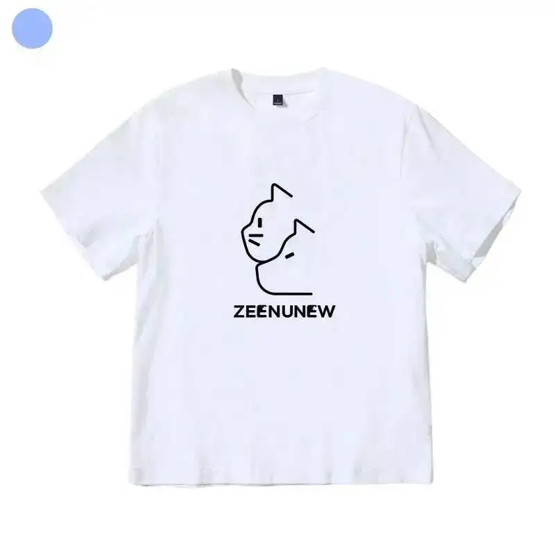 Тайская драма ZeeNunew Cutie Pie CutiePieSeries ZeePruk NuNew ZeeNew: повседневная свободная студенческая футболка с коротким рукавом, подарок