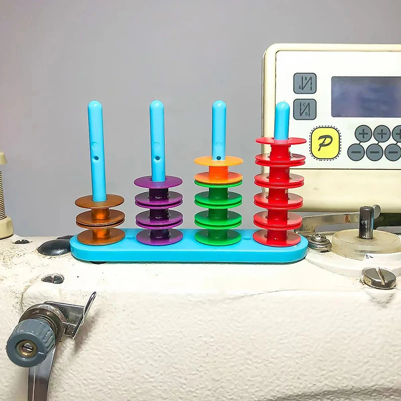 Soporte de bobina para máquina de coser, organizador de bobina de adsorción magnética fuerte, almacenamiento para puntada de bloqueo, herramientas industriales para máquinas de coser