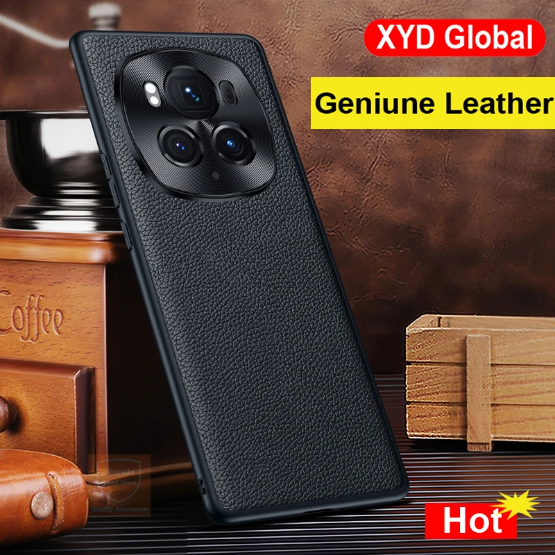 

Geniune Leather Phone Case For Honor Magic6 Pro Magic 6 Cowhide Bumper Cover For Honor Magic6 Pro Magic 6 Case Shell Armor Skin