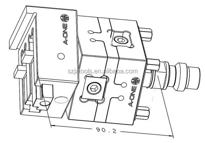 A-ONE 3-axis precise adjustable rotatable pendulum vise for wire edm machine 3A-200002