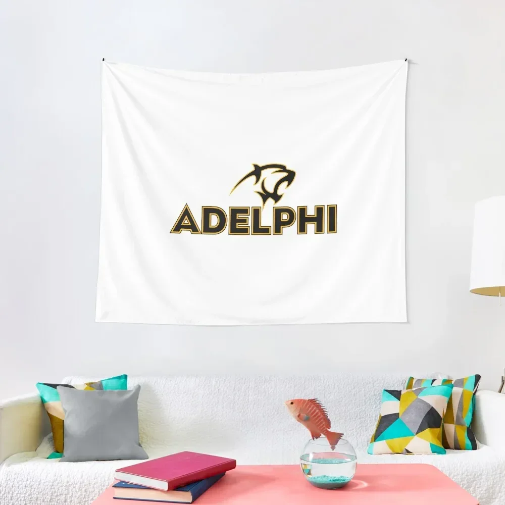 

Adelphi Panthers, Adelphi University logo Tapestry Decoration Aesthetic Home Decor Aesthetic Aesthetic Room Decoration Tapestry