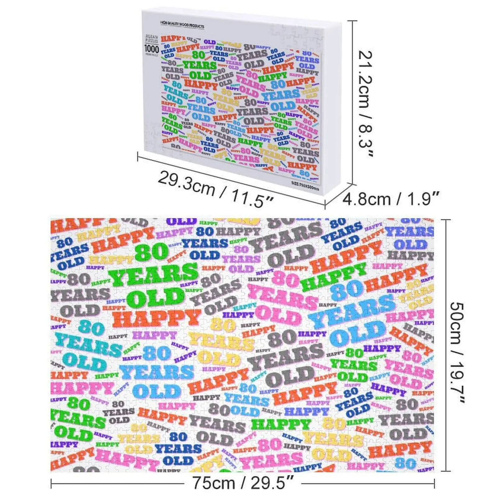 80번째 재미있는 80번째 생일 아이디어 새해 축하 직소 퍼즐 맞춤형 사진 맞춤 선물 퍼즐