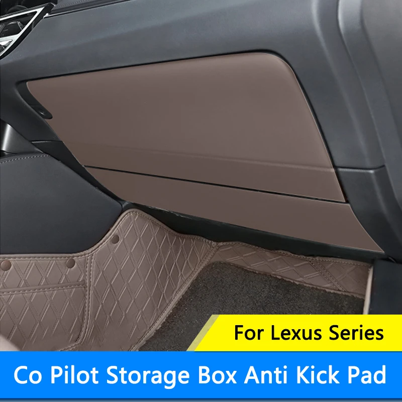 QHCP Car Co-pilot Anti-kick Pad Anti-dirty Protective Sticker Leather Trims Fit For Lexus NX 2022-2024 RX 2023-2024 ES 2018-2024