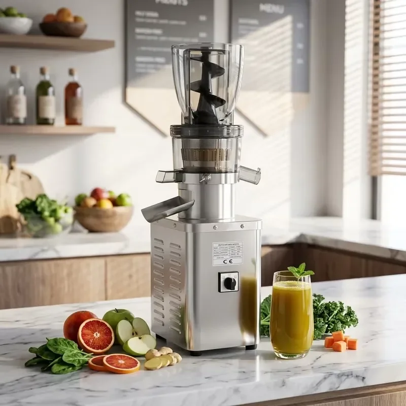 Vertical Commercial Slow Juicer Cold Press Masticating Machine Fruit Vegetable Pulp Separator Heavy Duty Juice Extractor