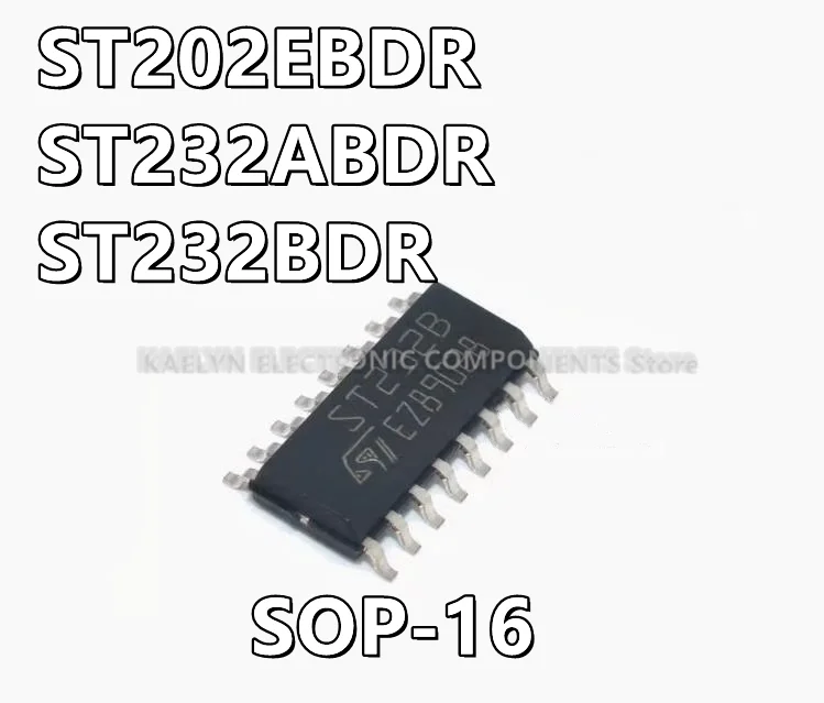 10Pcs/lot ST202EBDR ST202EB ST232ABDR ST232AB ST232BDR ST232B 2/2 Transceiver Full RS232 16-SO