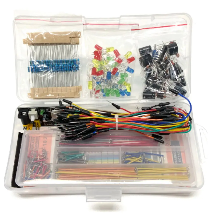 830 Hole Breadboard Kit for UNO R3 Component Kits Starter Kit MB-102 Jumper Caps Resistors LEDs Punchdowns Dupont Wire 2222