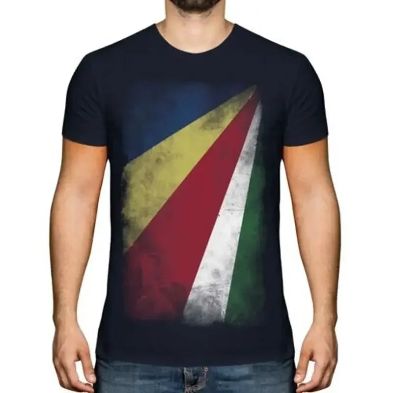 Seychelles Faded Flag Men's T-Shirt Top Sesel Seychelles Gift