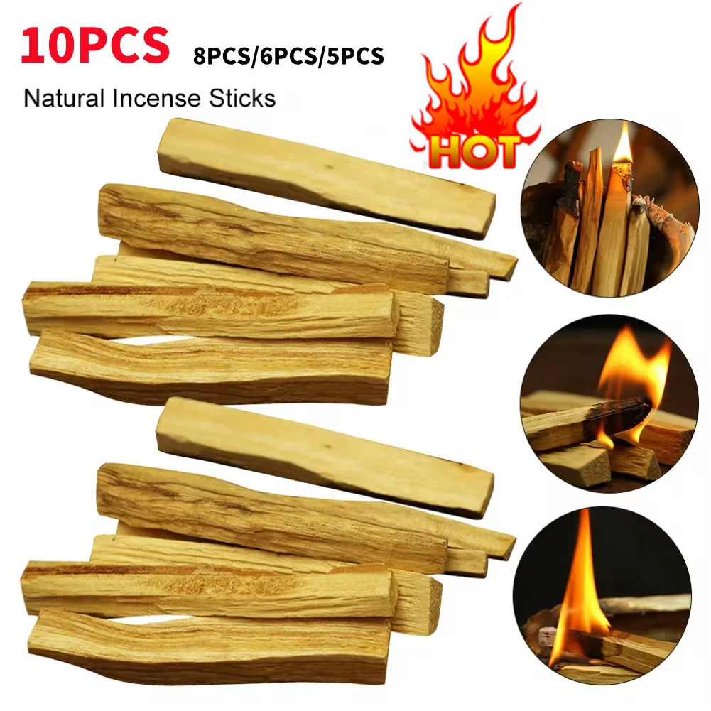 Palo Santo Natural Incense Sticks Wooden Smudging Strips Aroma Diffuser Stains Stick Aromatherapy Burn Wooden Sticks No Smell