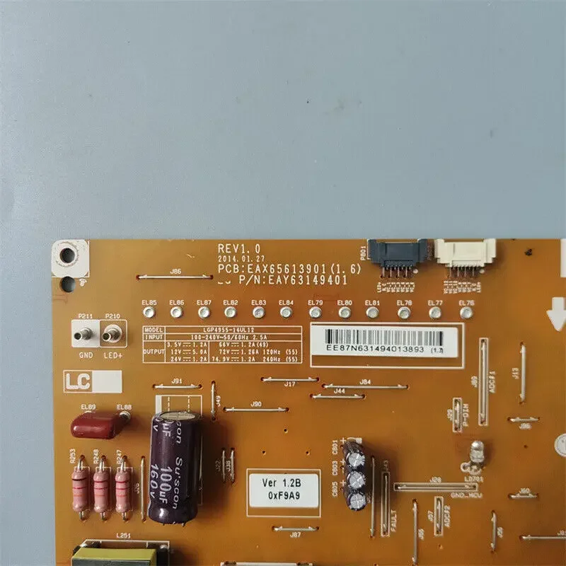 Genuine Power Supply Board EAX65613901(1.6) EAY63149401 is for 55UB850V 55UB850T 49UB820V 49UB850V 49UF695V 55UB820V 55UB830V TV