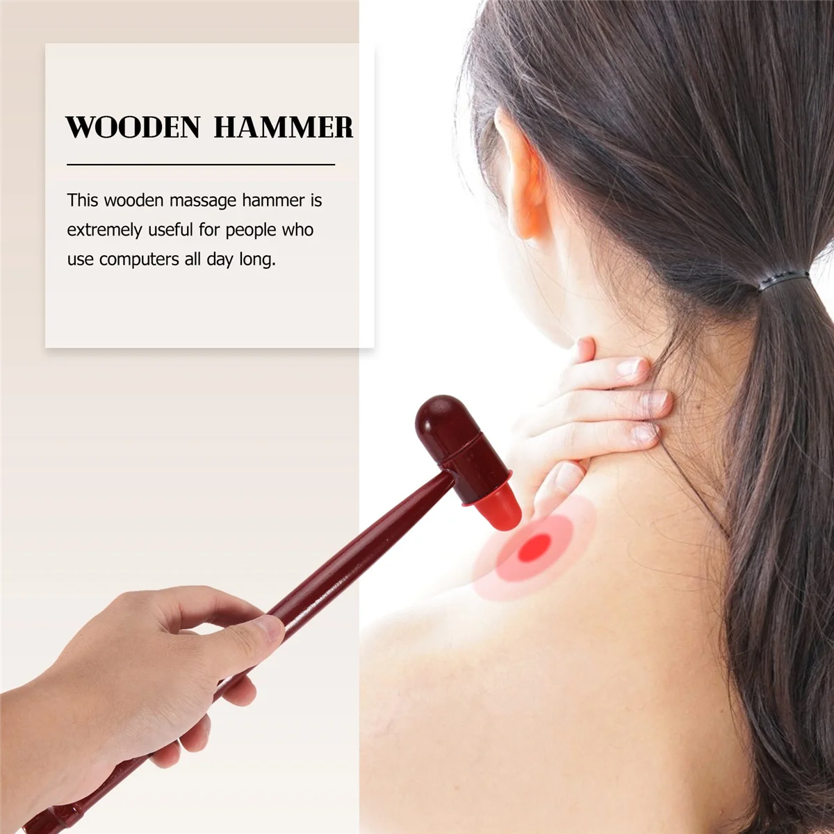 ค้อนนวดไม้ความเครียดผ่อนคลายอุปกรณ์นวดเคาะค้อน