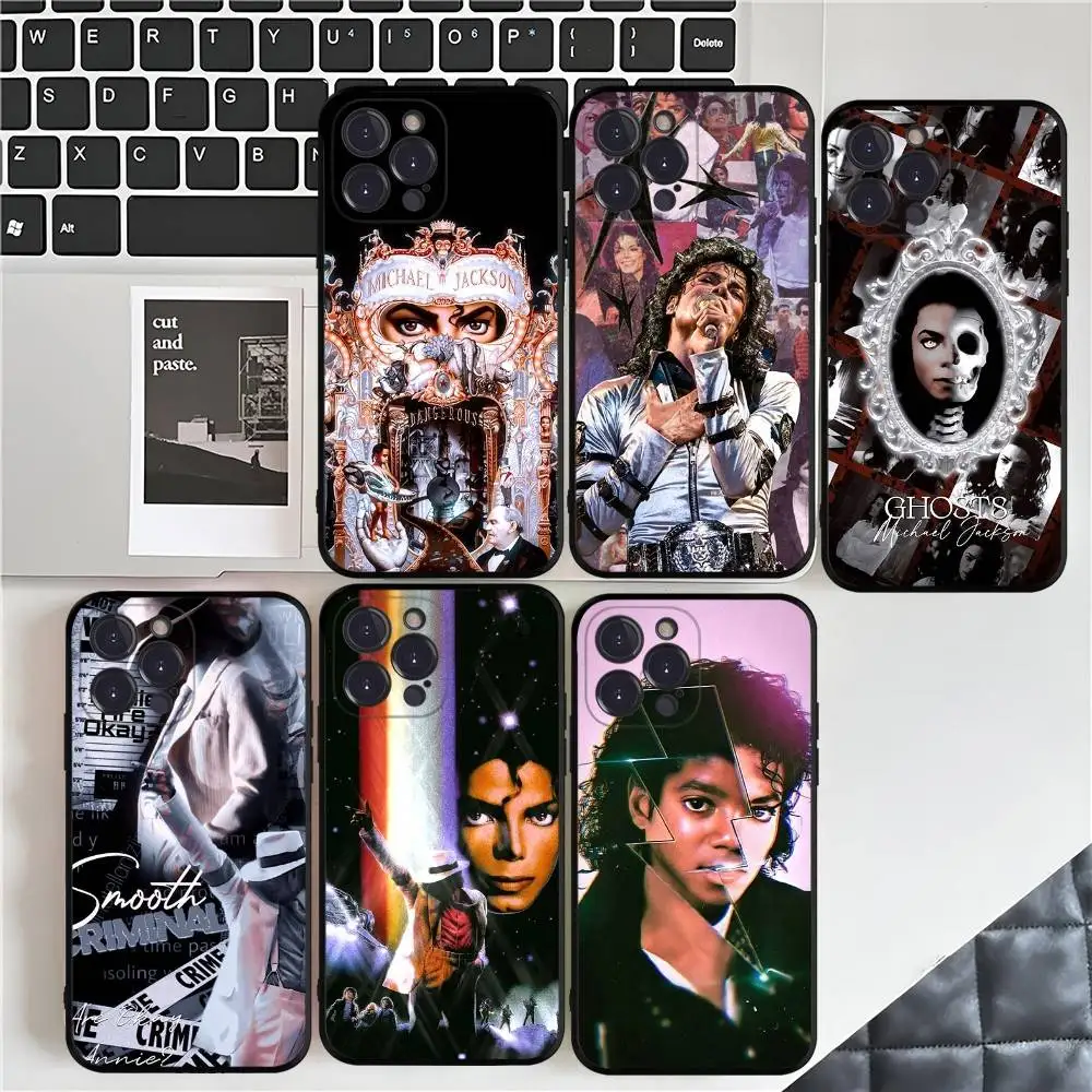 Michael Jackson Handyhülle für iPhone 17 16 15 14 13 12 11 Pro Max Plus Mini Silikon Schwarze Hülle