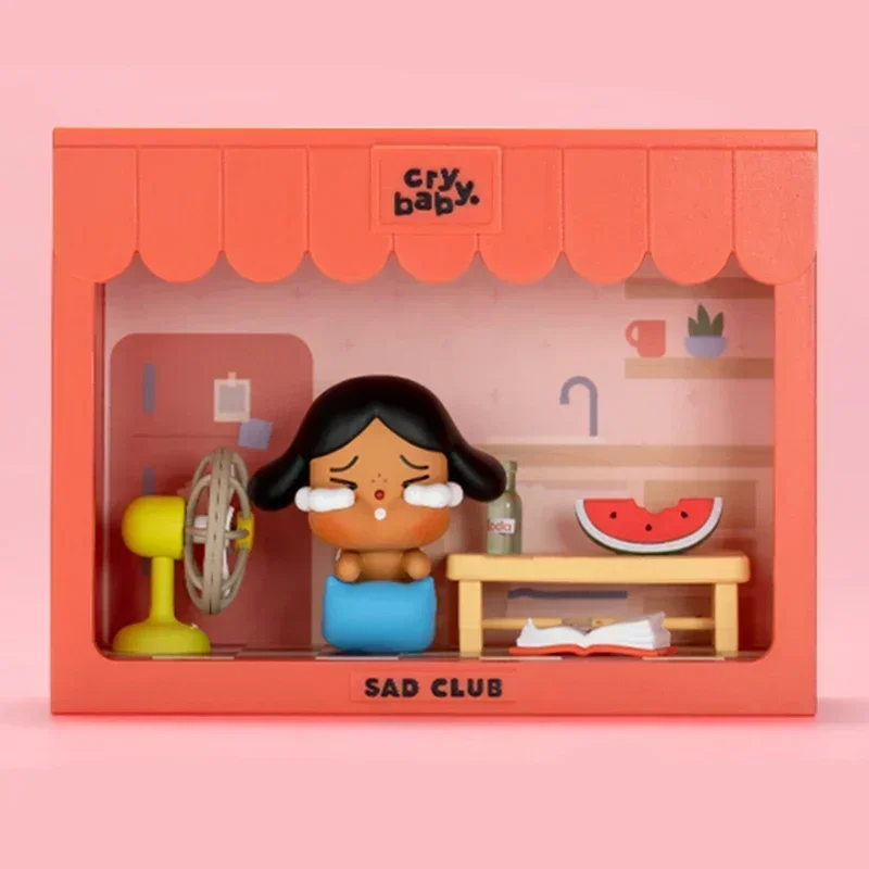 POP MART CRYBABY Sad Club Series Anime Action Figure 1PC/9PCS Set Blind Box Molly Figurine Cute Desktop Ornament Gift for Girls image 3
