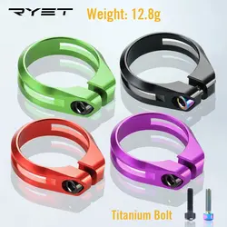 Ryet Ultralight Bike Bicycle Seat Post Clamp CNC Aluminum Alloy Cycling Saddle Seat Post Clamp for 27.2/30.8/31.6mm Bicycle Part