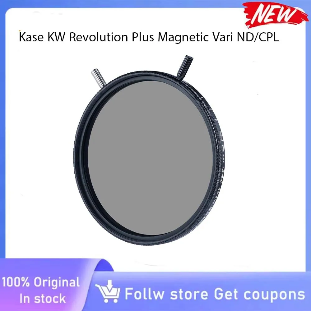Kase KW Revolution Plus Magnetic Vari ND/CPL 1.5 to 4 Stop Combo Shockproof Variable ND3 to ND32 Neutral Density Filter