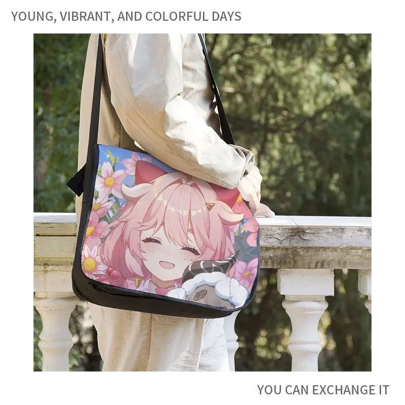 2D Ming Chao Encore Casual Crossbody Men, Large Capacity Sports Student Shoulder Bag, Workwear Sling Bag For Women Anime