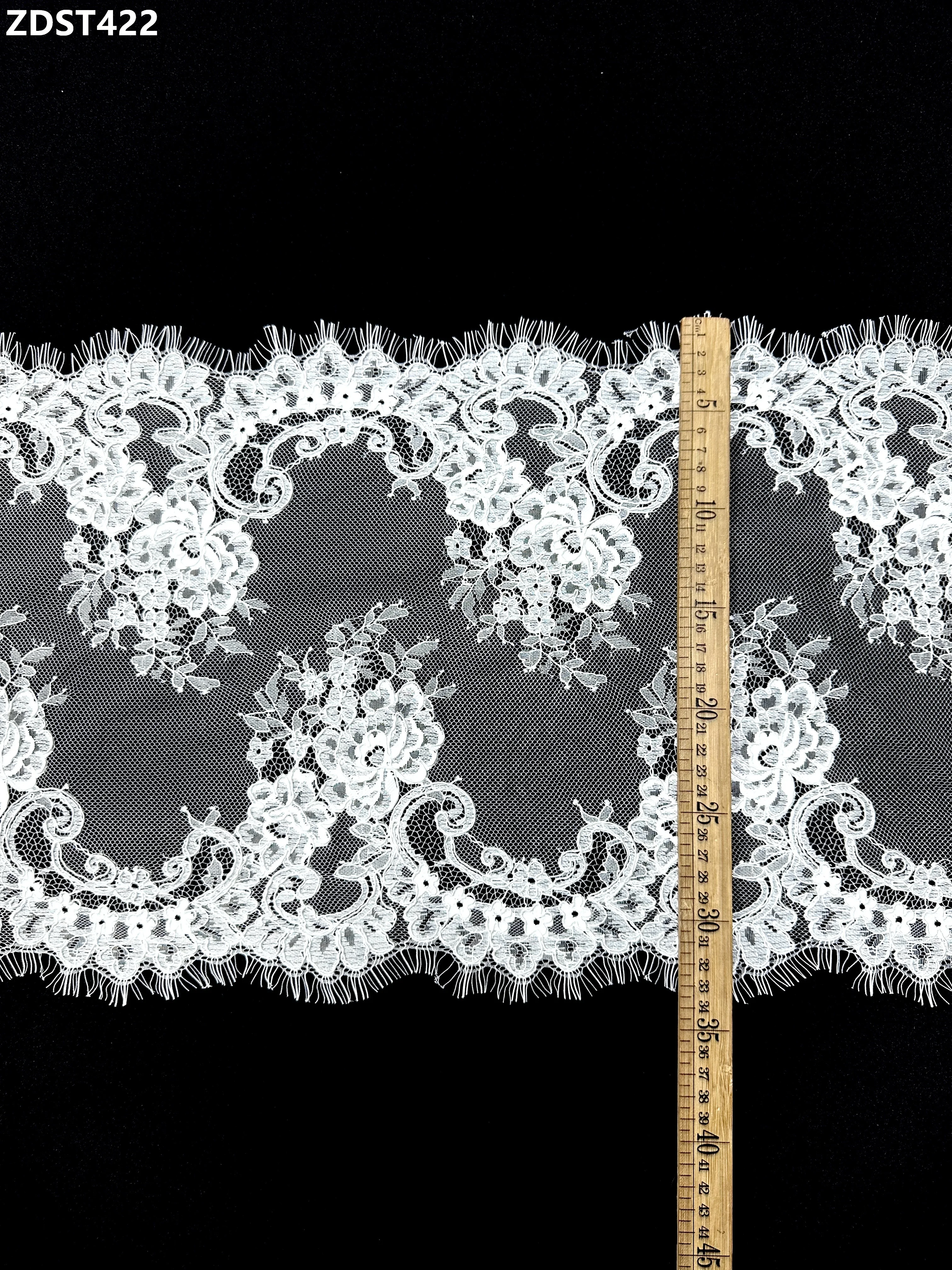 

2026 Mesh Lace Couture-Grade Lace Trim Luxury Floral Lace for Couture Evening Gown & Bridesmaid Dresses