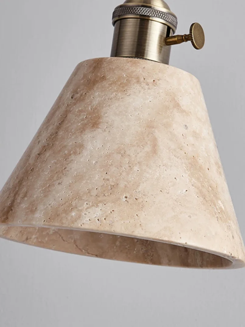 Imagem -04 - Wabi Sabi Island Teto Lustres Travertline Stone Pendant Light para Restaurante Quarto Cozinha Pendurado Lâmpada Decoração Japão