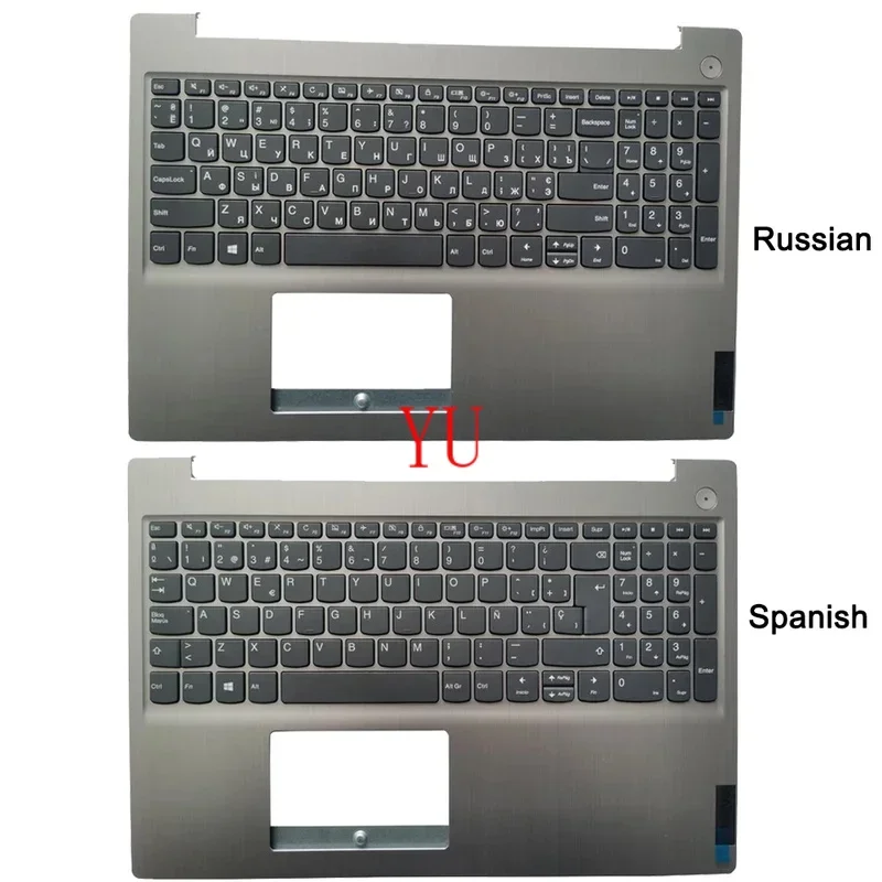 New SP Spanish/RU Russian Keyboard For Lenovo IdeaPad 3 15ADA05 3-15ARE05 15IML05 15IIL05 15IGL05 With Palmrest Upper Case Cover