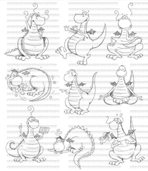 Dinosaur Transparent Silicone Rubber Stamp Scrapbooking DIY Cute Pattern Photo Album  Lace