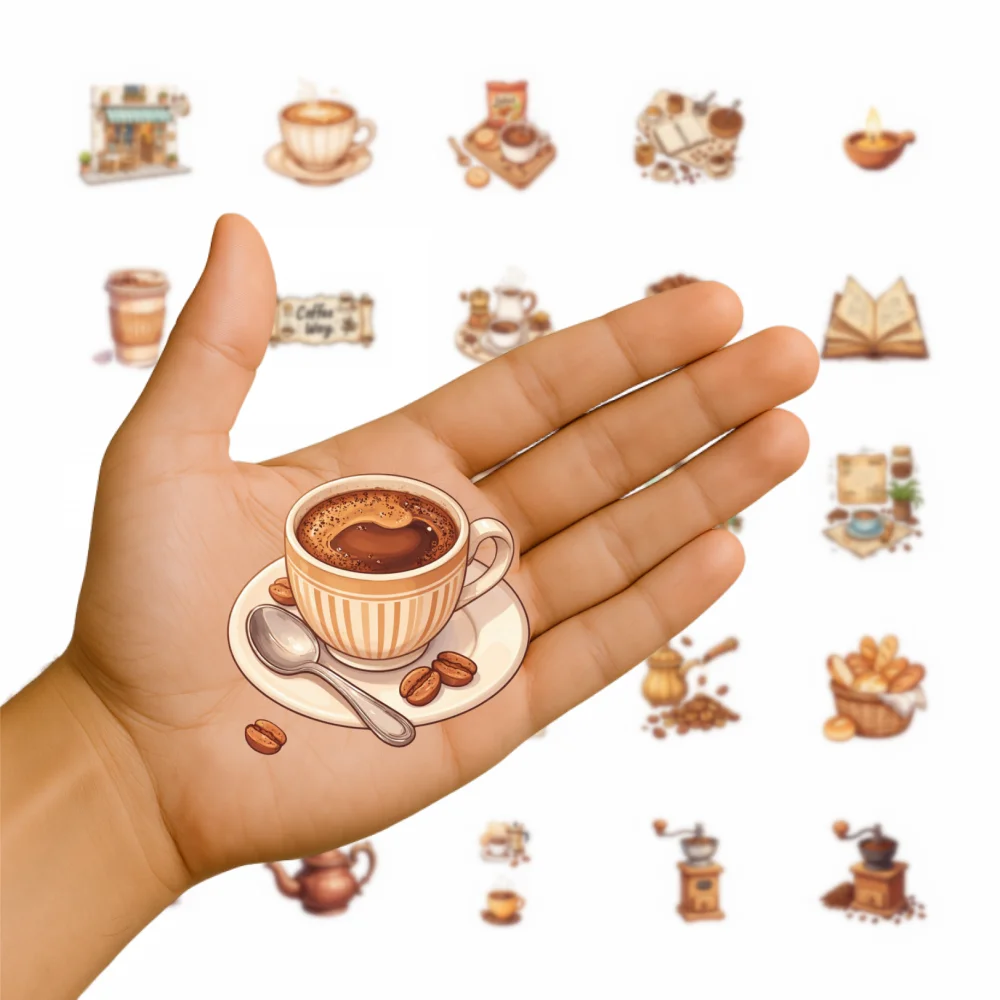 

35-50 шт. винтажные кофейные наклейки ретро ретро кофейные наклейки для скрапбукинга наклейки Diy чашка для ноутбука украшения водостойкие граффити