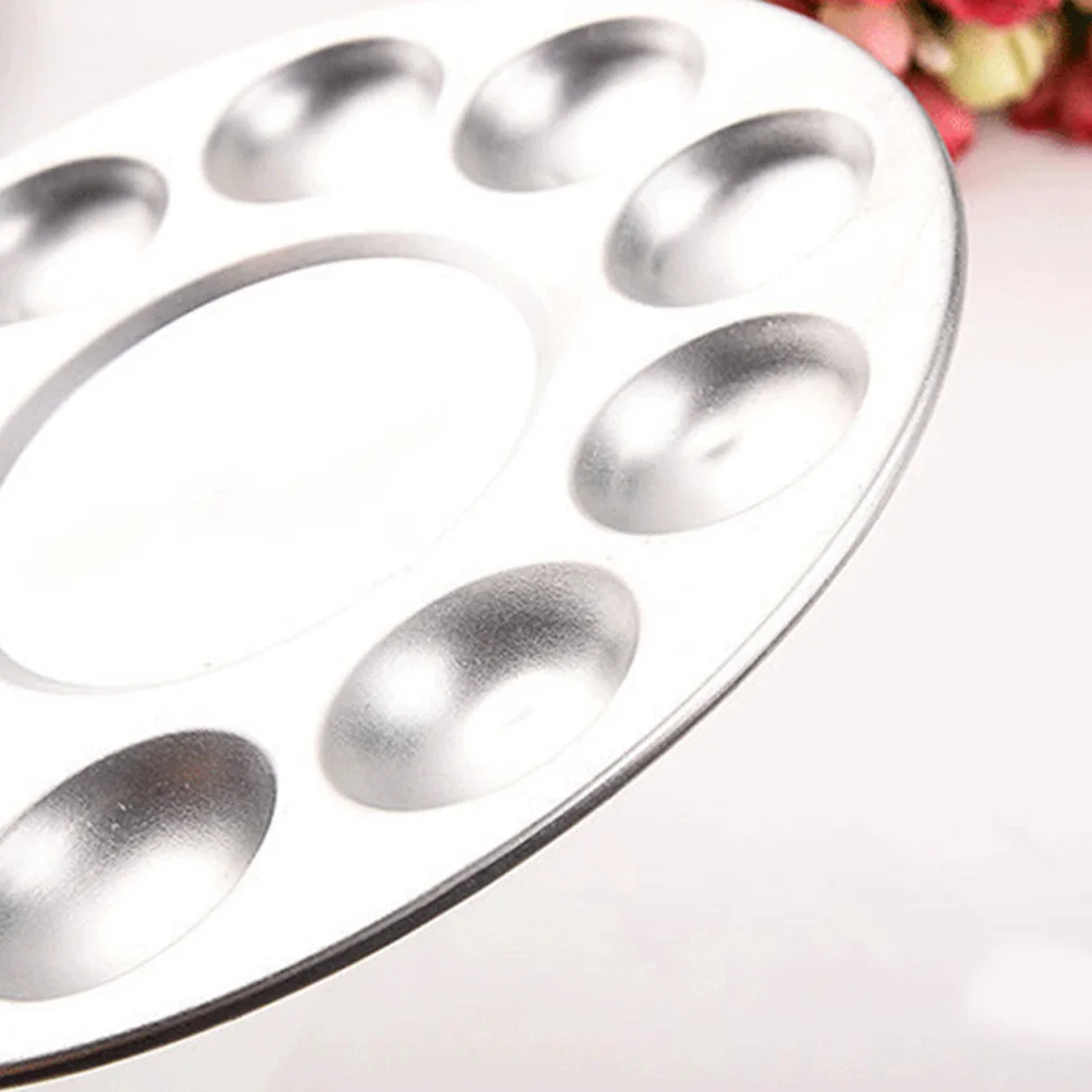

2Pcs Aluminum 10 Holes Rust-Proof Watercolor Paint Palettes Portable Painting Color Tray for Kids Artists Beginners Students