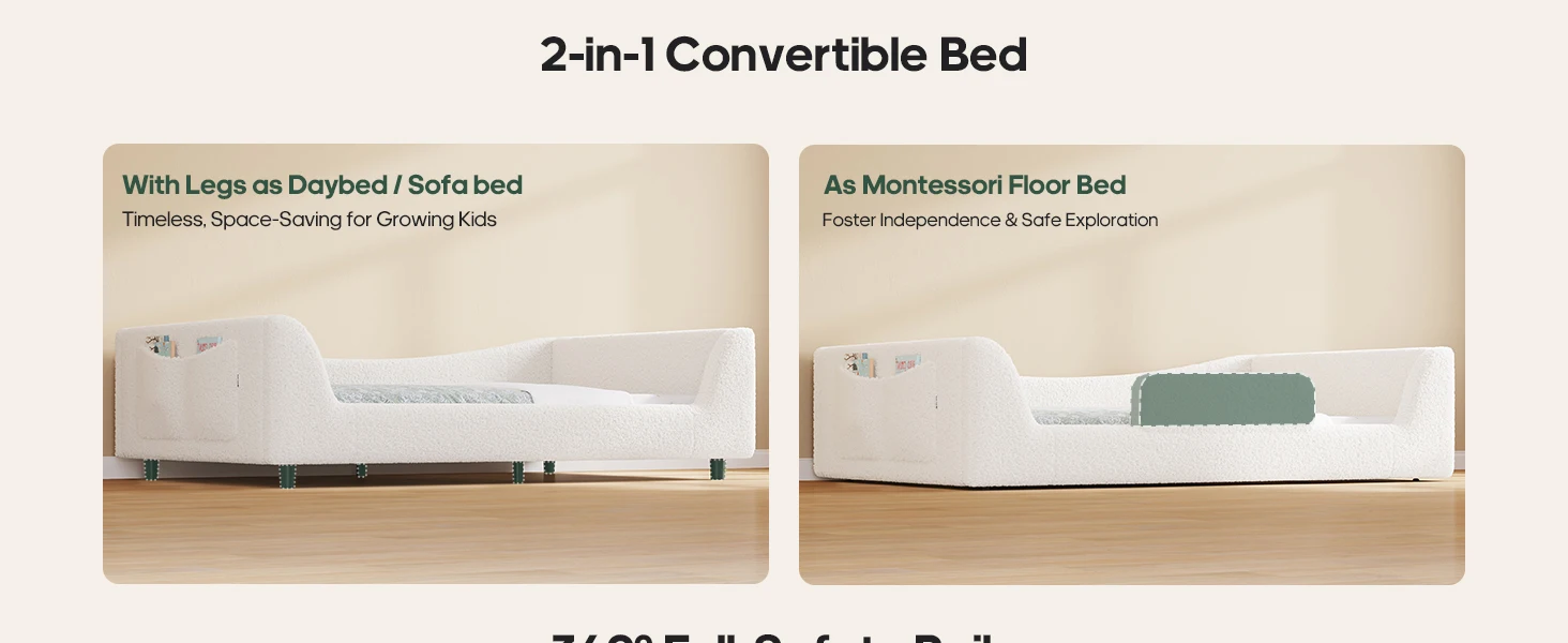 Twin floor bed