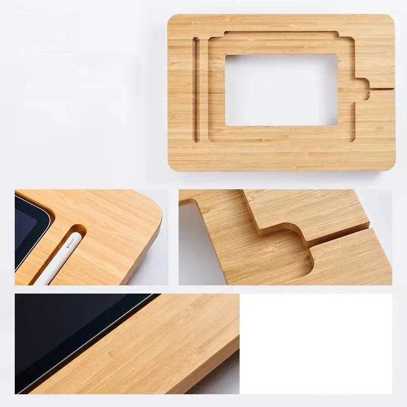 Imagem -04 - Suporte de Desenho de Bambu Multi-ângulo Ajustável Ipad Pro Stand Dobrável Ipad Mini Samsung Galaxy