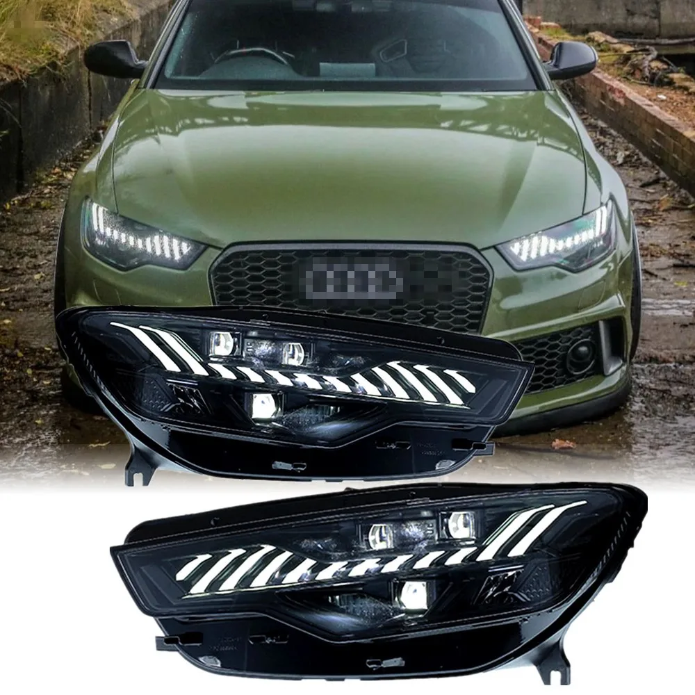 

Автомобильные аксессуары для Audi A6 светодиодные фары A6L C7 2012 2013 2014 2015 2016 модифицированный RS A7 Стайлинг передние DRL указатели поворота
