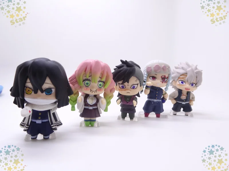 

Adorable Demon Slayer Gashapon Figures - Uzui Mitsuri Genya Shinazugawa - Queue Limited Loose Toys Collectible Gift