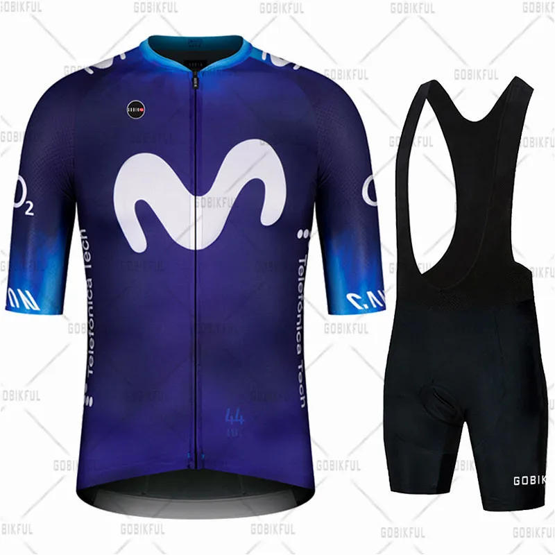 Gobikful-Conjunto de Ropa deportiva para Ciclismo, Jersey transpirable para bicicleta de montaña, pantalones con pechera, Verano