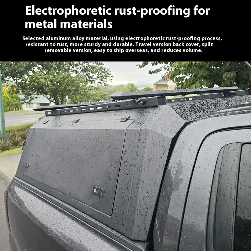 Hot Selling Aluminum Tri-Fold Hard Tonneau Cover with Hinged Panels Waterproof UV Treated For Ranger