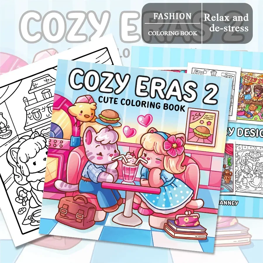 Coloring Book For Adults Easy Bold Patterns Home Relaxation Time Stress Relief Parent Child Interaction Creativity Enhancing