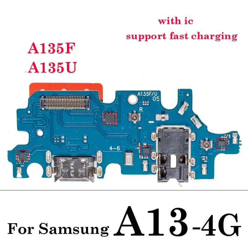 USB-коннектор для зарядного устройства, USB-разъем, плата зарядного устройства, гибкий кабель для Samsung A02, A02S, A03, Core A12, A13, A22, A32, A33, A53, 4G