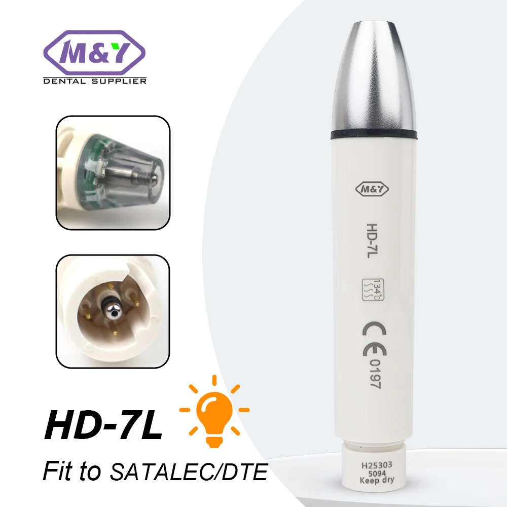 

Ultrasonic Piezo Scaler Handpiece HD-7L Fit DTE SATALEC with LED Light teeth whitening cleaning Handle