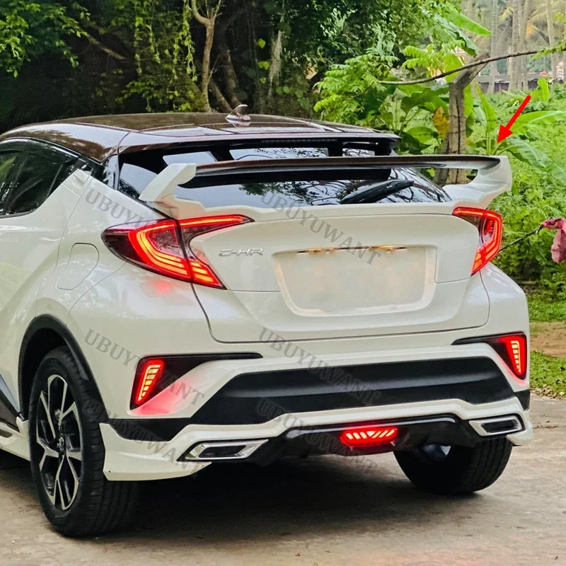 For Toyota CHR C-HR 2016-2022 Rear Spoiler Lip Splitter Exterior High Kick Tail Deck Lid Wing Accesories