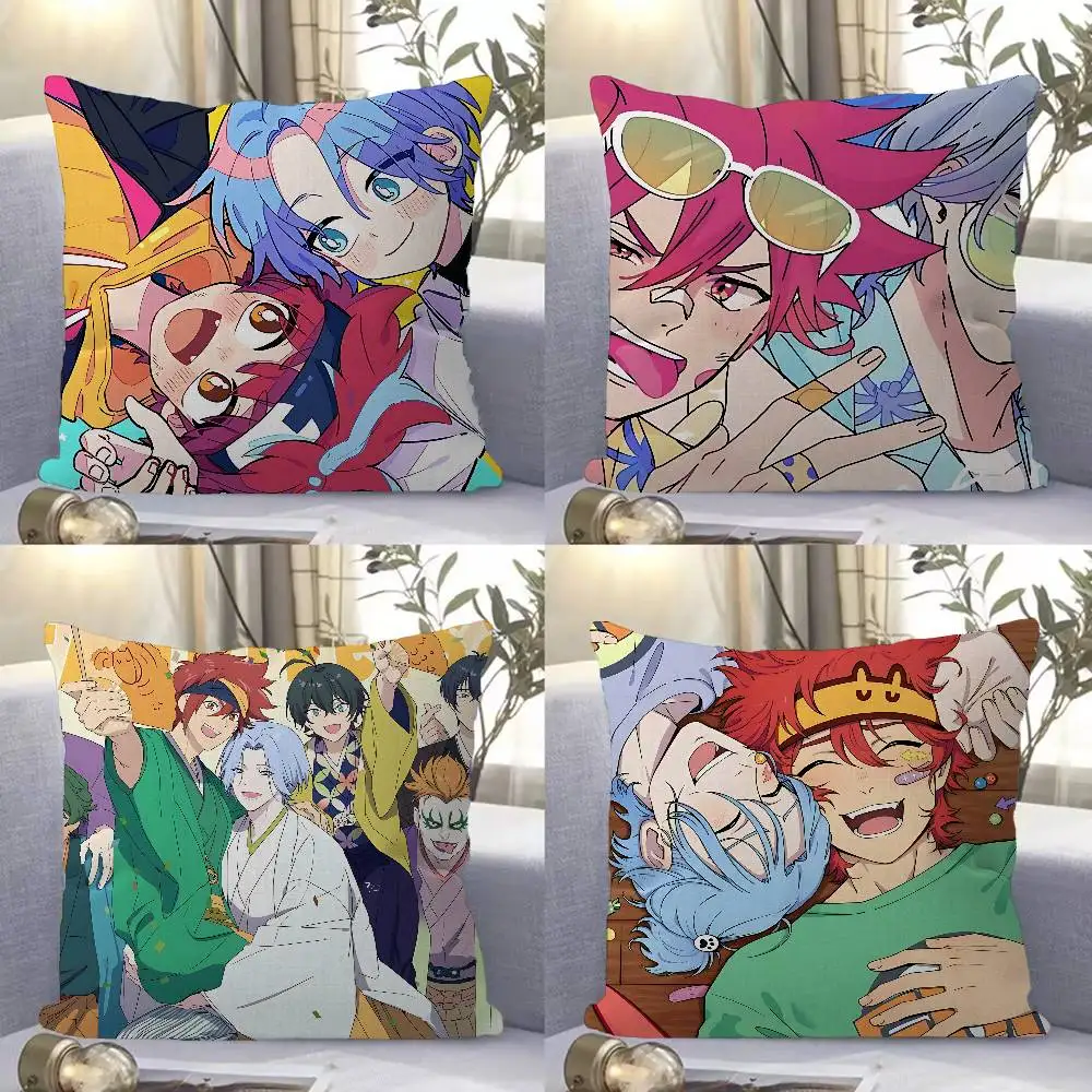 SK8 the Infinity Cartoon Office Cushion Pillowcase Car Cushion Cover45X45CM Lumbar Pillowcase Sofa Pillowcover