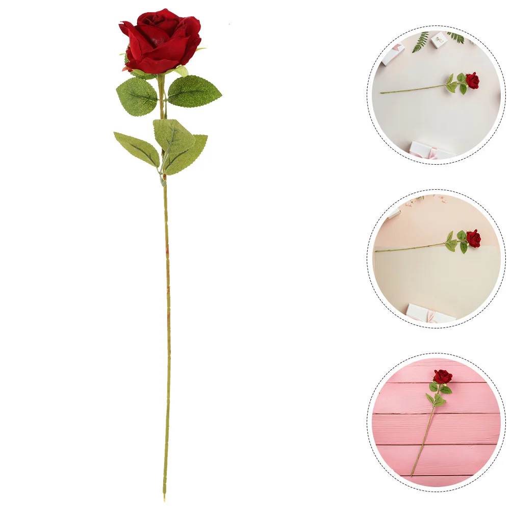 

10Pcs Realistic Simulation Rose Flowers Artificial Roses for Wedding Reception Decor Valentine's Day Decoration Home Table