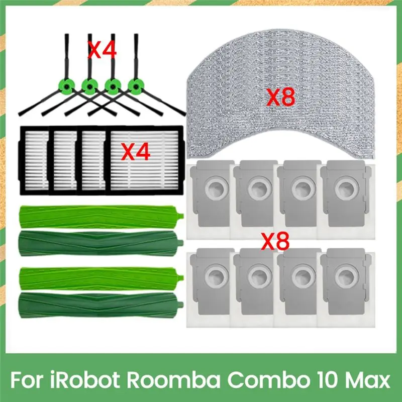

A70Z Fafa】Main Brush Filter Mop Cloth Dust Bag For Irobot Roomba Combo 10 Max Replacement Parts Efficient Cleaning Accessories