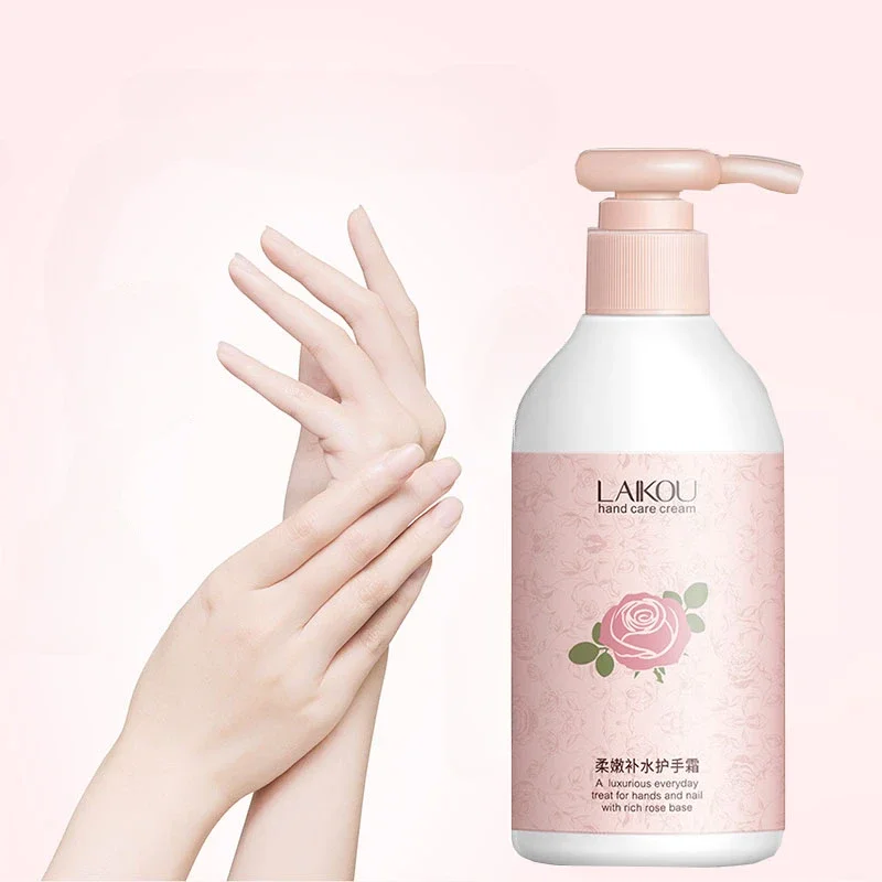 

Laikou Soft Hydrating Hand Cream Rose Fragrance Moisturizing Fading Wrinkles Anti-Dry Crack Repair Skin Hand Cream Skin Care