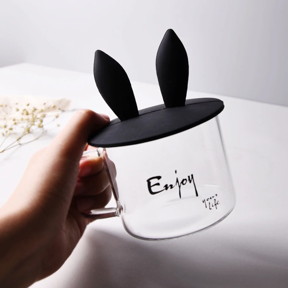 

3pcs Insulated Cup Lid Cover Rabbit Ear Silicone Reusable Keep Warm Water Proof For Home Office Kitchen Barware Use