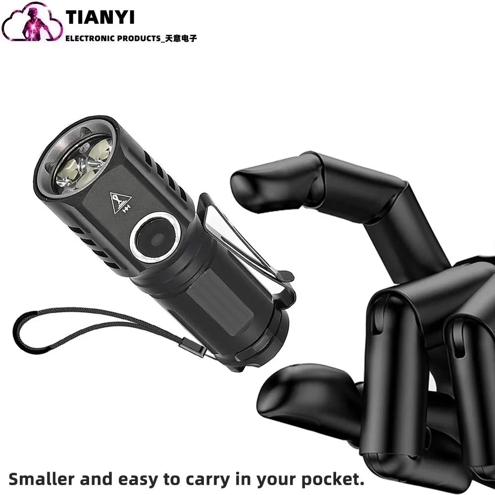 Mini flashlight, high brightness waterproof portable outdoor emergency LED pocket flashlight, suitable for bicycle, emergency