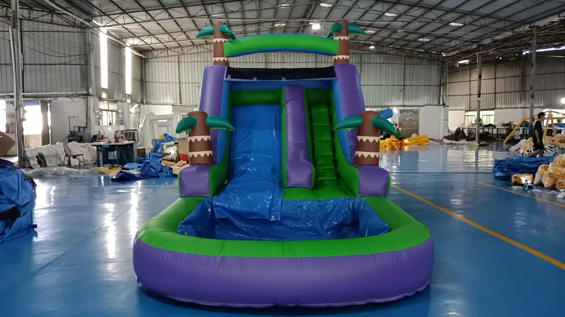 التجارية نفخ ترتد القلعة المياه الشريحة نفخ ترتد بركة ملونة نفخ بركة الشريحة #6