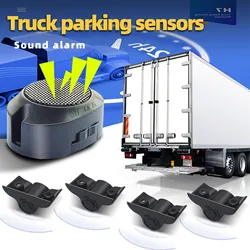 Parking Sensors 4 Kit Sound Alarm System Truck Parktronic Reversing Backup Radar for Van Rv Lorry Trailer Detector Voice Beep