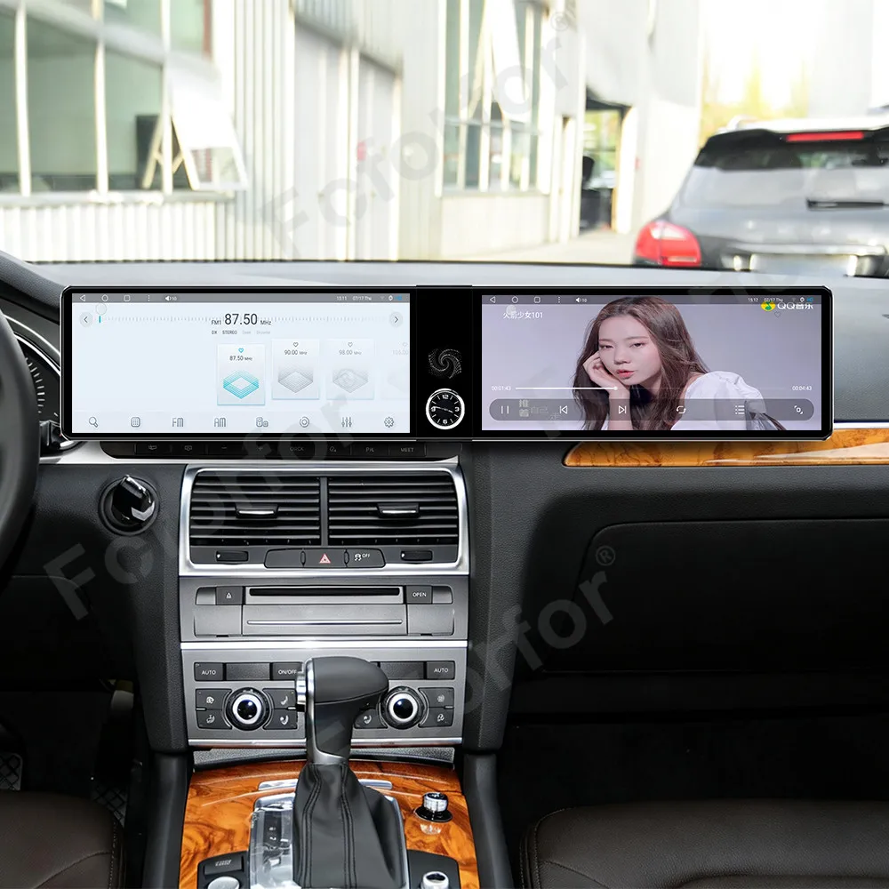 Dual 12.3 Inch Android 13 CarPlay For Audi Q7 2010-2015 Screen Vertical Tesla Screen Car GPS Navigation Car Multimedia player