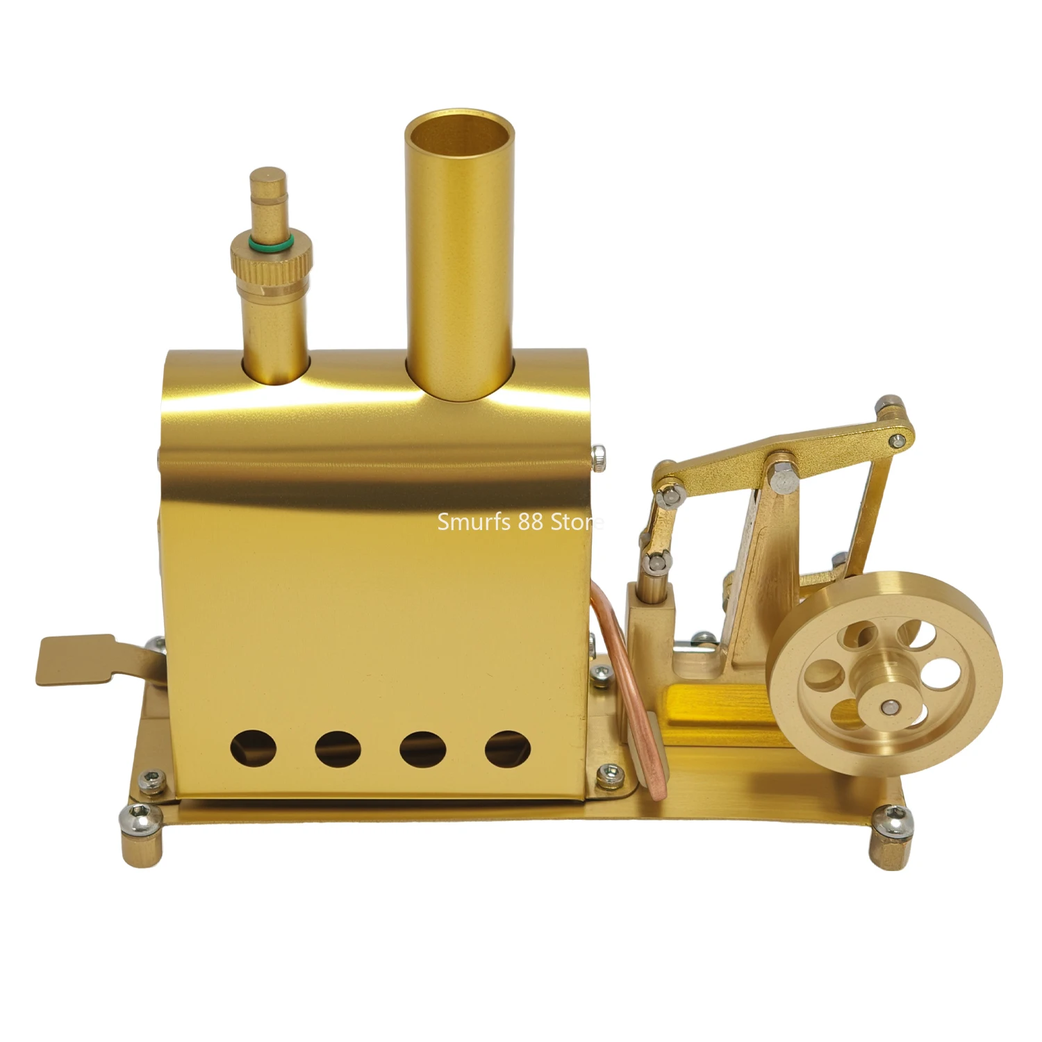 Mini Messing Stoomketel Motor Model Roestvrij Staal Goed Gemaakt Retro Stoomketel Motor Met Veiligheidsklep M89