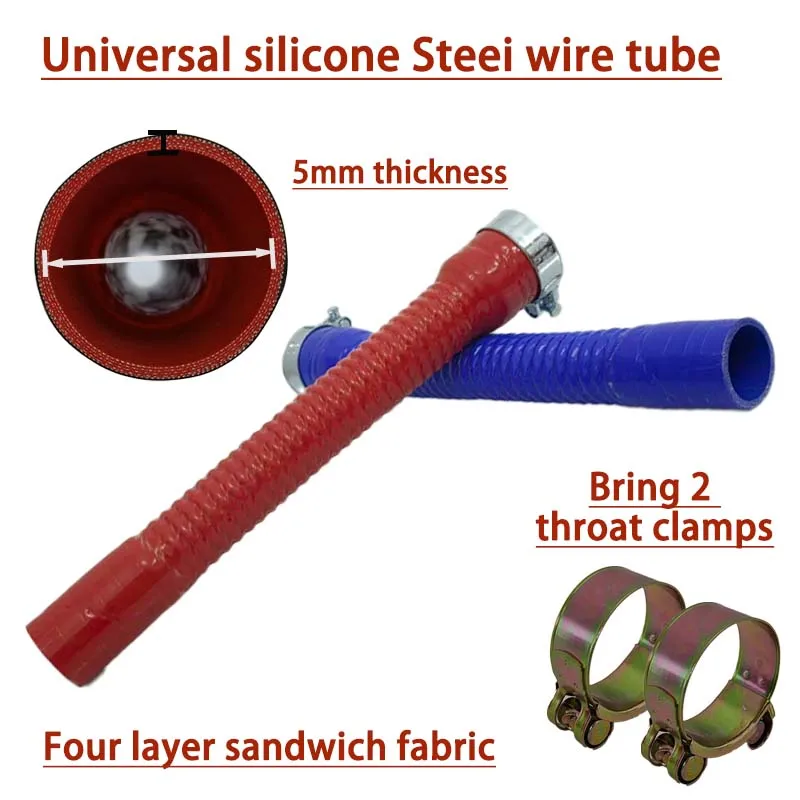 

Red Blue Car Silicone Flexible Hose Radiator Tube Intercooler Silicone Tube Pipe For Air Intake High Pressure High Temperature