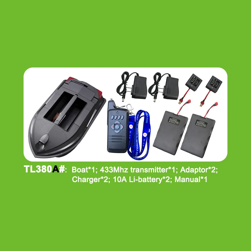 TL380 Dual Hull 12 GPS Nest Points Sonar Fish Fnder Autopilot Baitboat for Sea Fishing