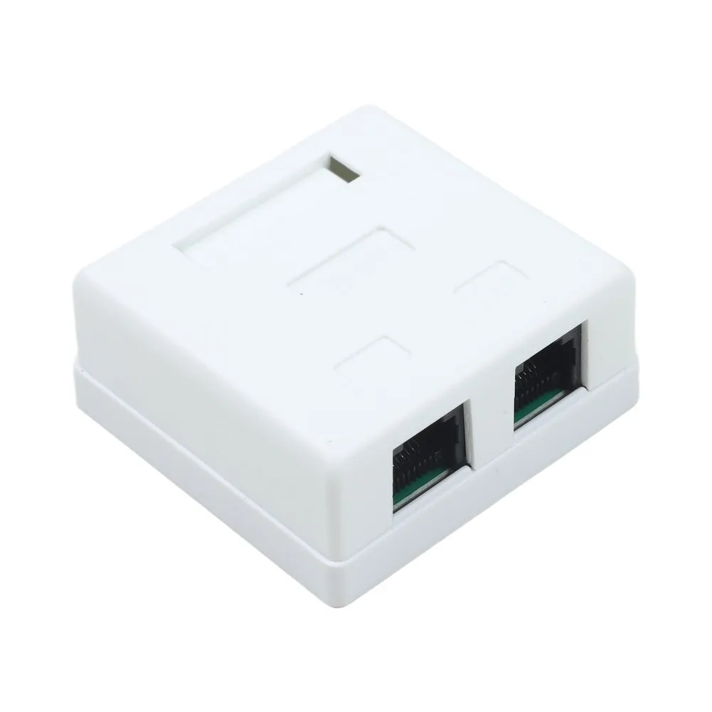 Single Port Network Box Network Wall Plate For Wall Installation White Network Connector T568B Wiring Standard