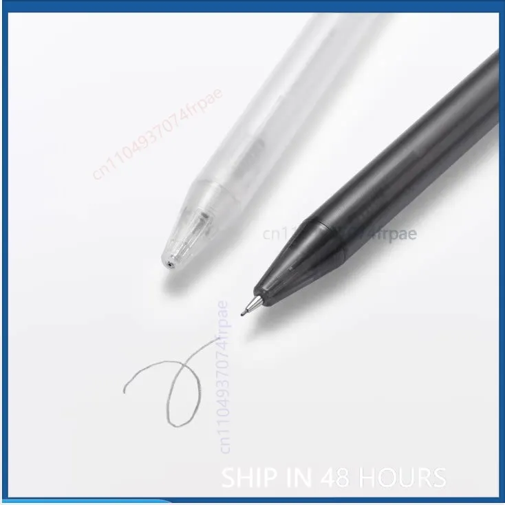 For MUJI Semi‑Transparent Matte Milky‑White Mechanical Pencil 0.5mm Simple Minimalist Design Metal Clip Office Pencil（4pcs）